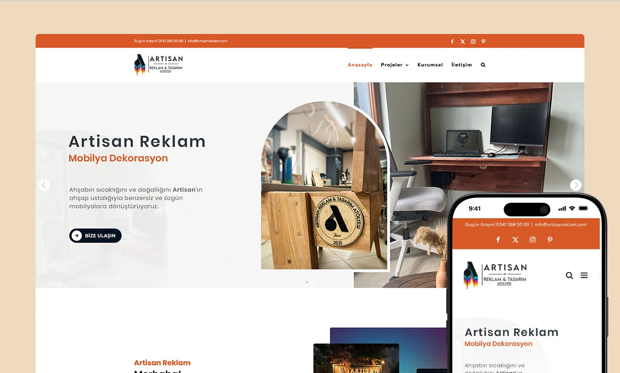 Artisan Reklam Web Site Tasarımı Artisan Reklam Web Site Tasarımı
