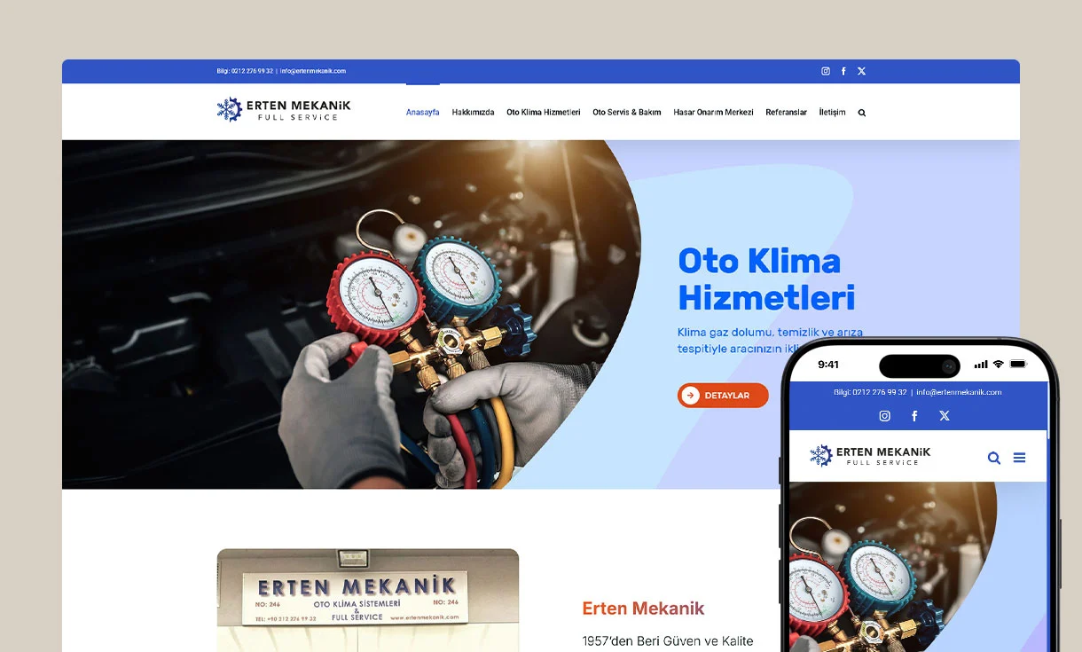Erten Mekanik Web Site Tasarımı Erten Mekanik Web Site Tasarımı