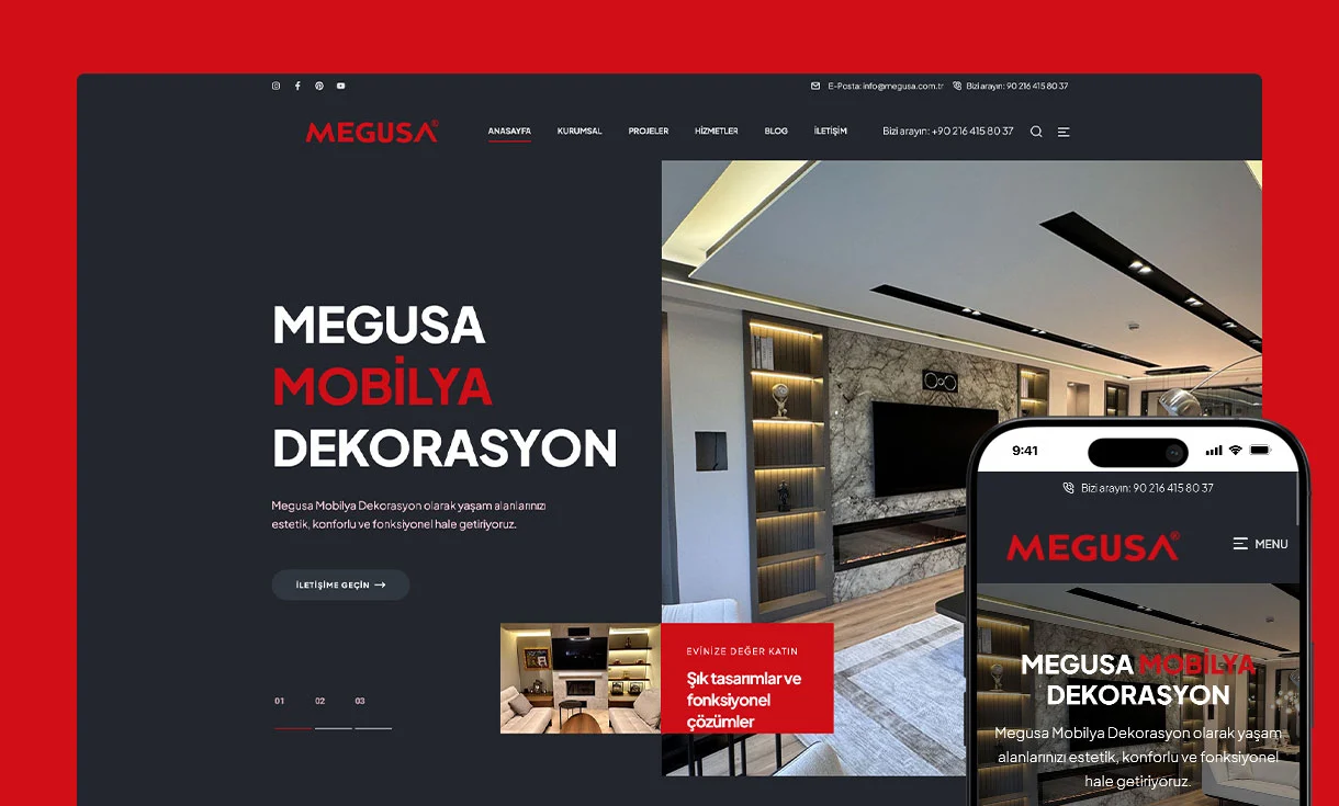 Megusa Mobilya Web Site Tasarımı Megusa Mobilya Web Site Tasarımı