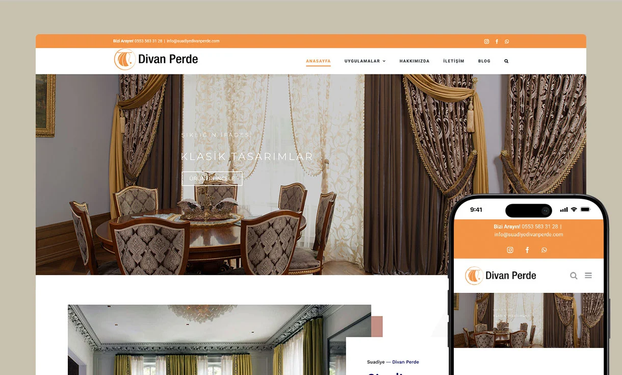 Suadiye Divan Perde Web Site Tasarımı Suadiye Divan Perde Web Site Tasarımı